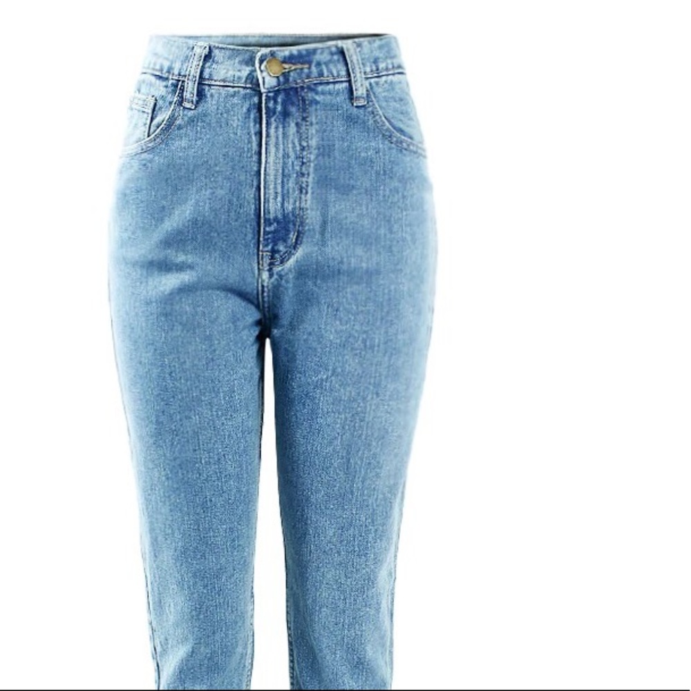 4 items under $25 for $50 100% Cotton High Waist Mom Jeans high quality